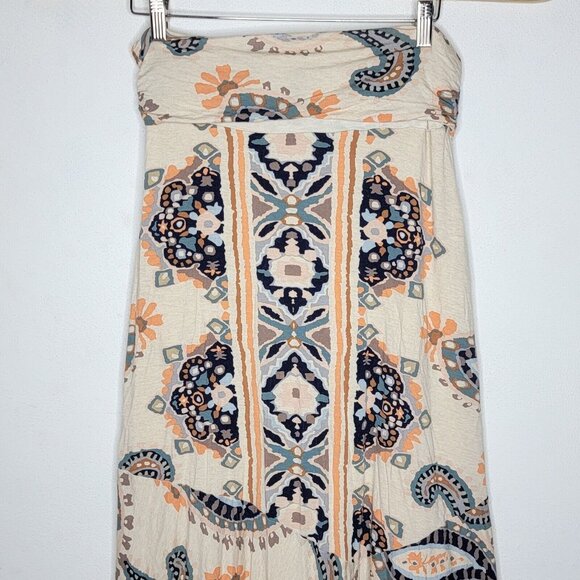 Maeve Anthropologie Medium Paisley Asymmetrical Multicolored‎ Flowy Skirt - Picture 3 of 5